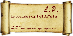 Latosinszky Pelágia névjegykártya